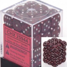 36 Silver Volcano speckled 12mm d6 Block Chx 25944